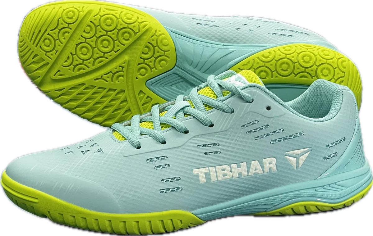 TIBHAR Men's Table Tennis Shoes, Emerald Green, 22.5 cm