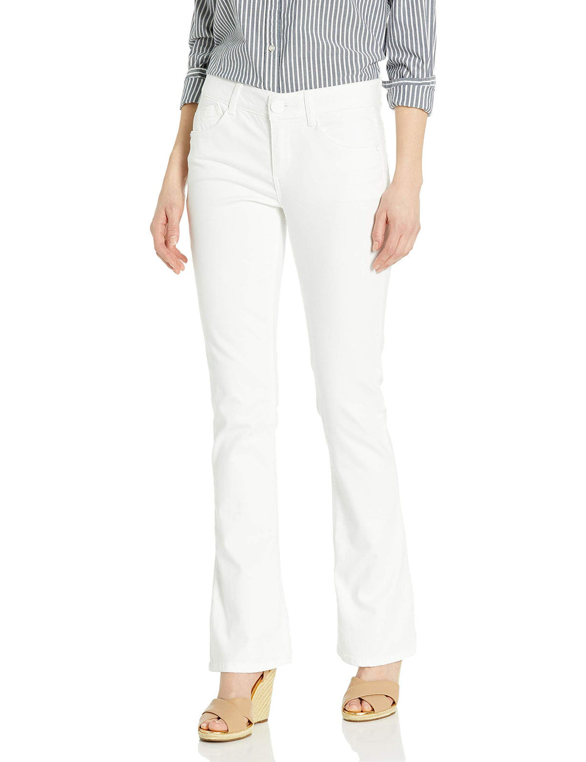 Democracy womens Absolution Itty Bitty Boot Jeans, Optic White, 12 US
