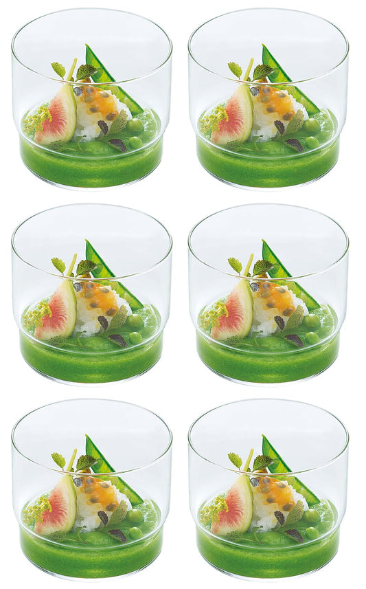 Toyo Sasaki Glass B-21128CS Amuse Cup, Fino, Dishwasher Safe, Made in Japan, 9.5 fl oz (280 ml), Set of 6