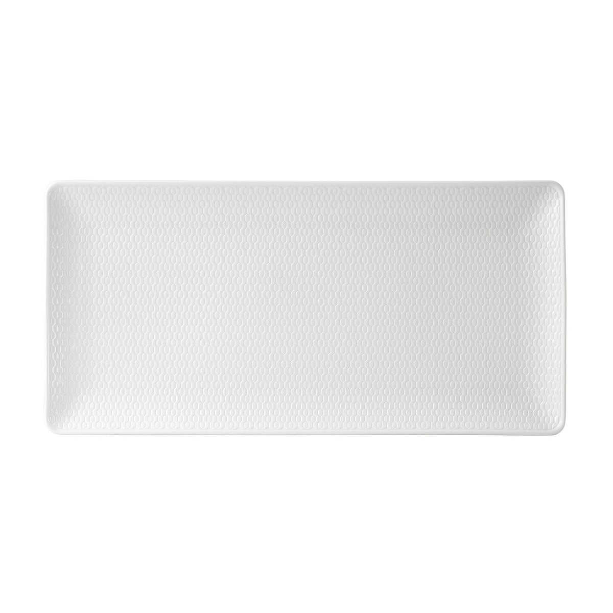 Wedgwood Gio Rectangular Serving Tray, 12.7", White