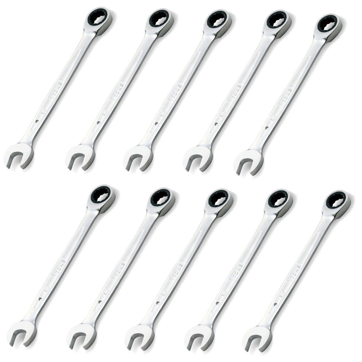 Tone RM-15-10S Ratchet Glasses Wrench, Width 0.6 inches (15 mm), Pack of 10