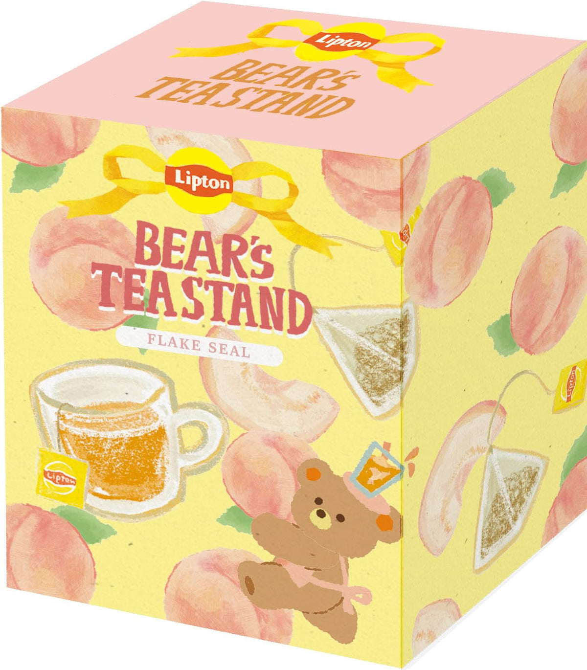 Furukawa Shiko QSA301 Seal Box Flake Seal Bear's Tea Stand Lipton Peach Tea