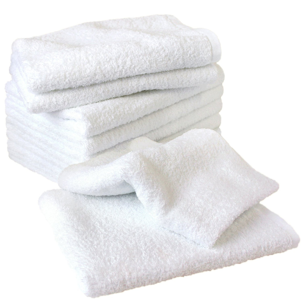 White Towel Commercial Category Face Towel 260 momme 10 Pieces Set White Made in Japan Category Towel Moment Quick-drying