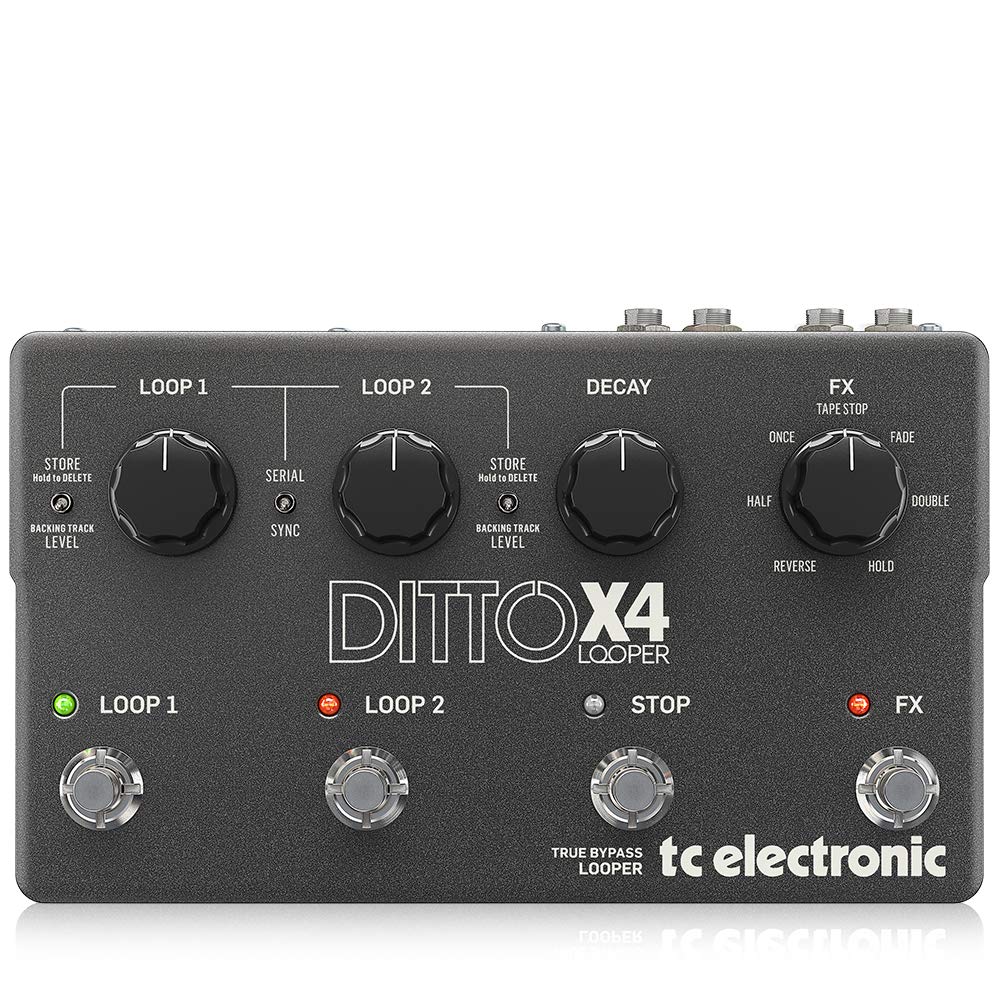 TC Electronic DITTO X4 LOOPER Simple and Intuitive Dual-Track Guitar Looper Pedal with Powerful Loop Effects