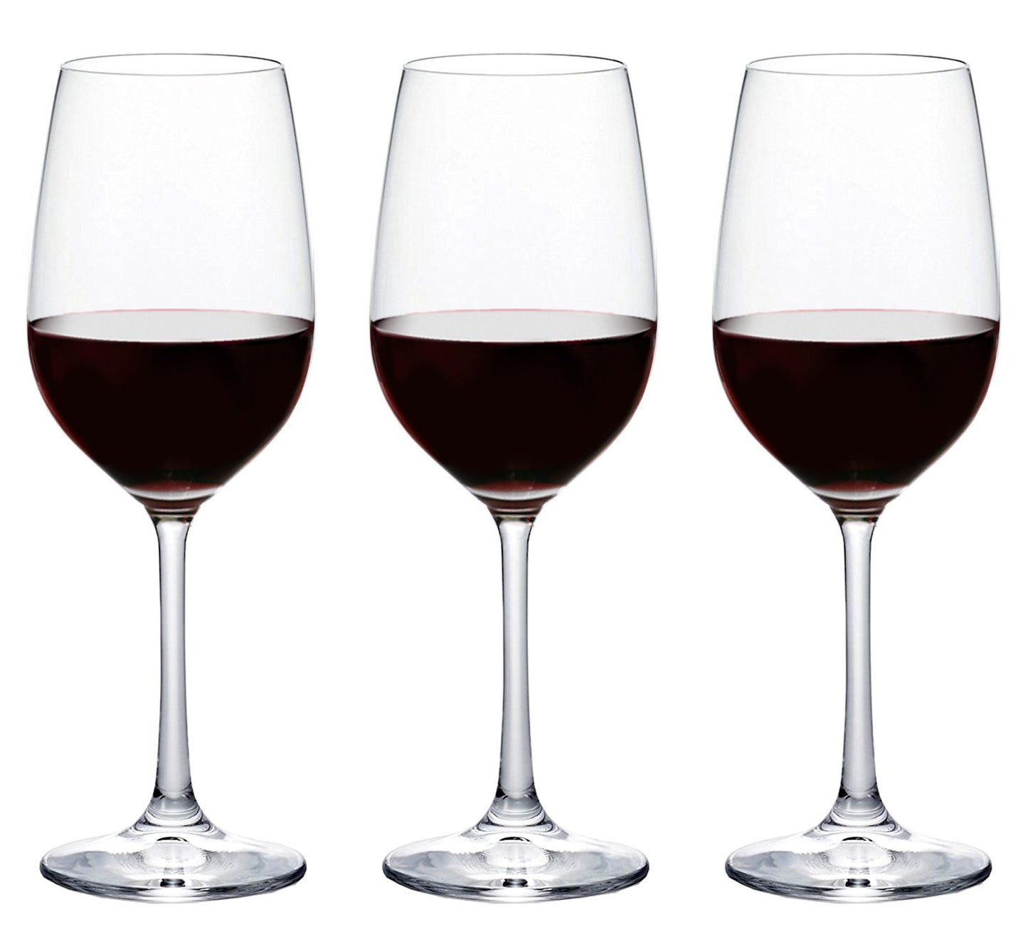Aderia 8613 Plaisir Wine Glasses, 10.1 fl oz (300 ml), Shatter-Resistant Glasses, Set of 3, Made in Japan, Dishwasher Safe, Transparent