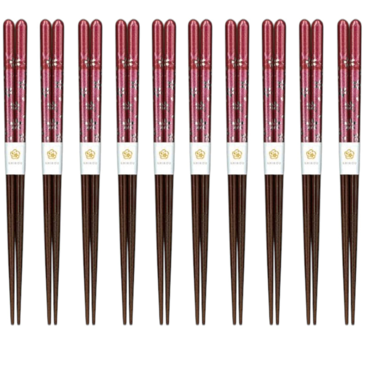 J-kitchens Chopsticks, Set of 10 Pairs, For Lunches, Picnics, Excursions, Sports Events, Guests, Wooden, Hanagoud, 8.3 inches (21.0 cm), Dishwasher Safe, Made in Japan