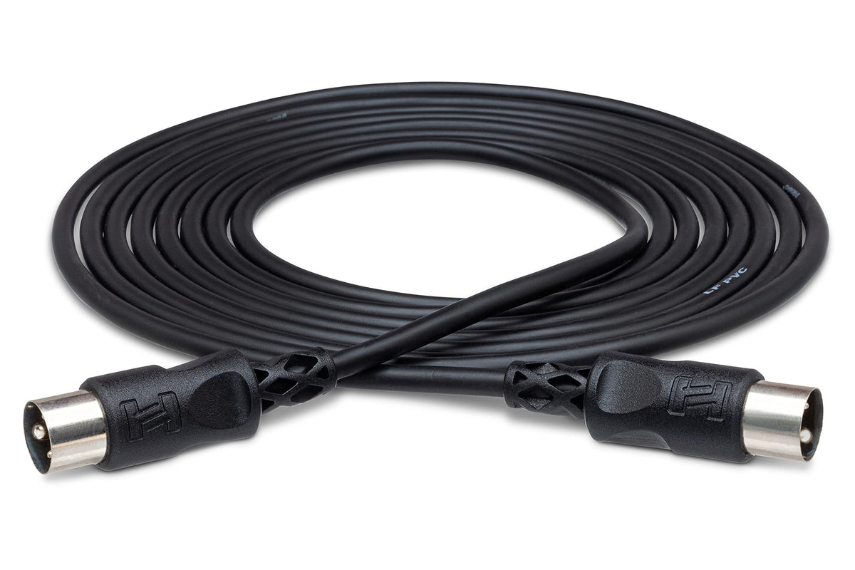 Hosa MID-305BK 5-Pin DIN to 5-Pin DIN MIDI Cable, 5 Feet