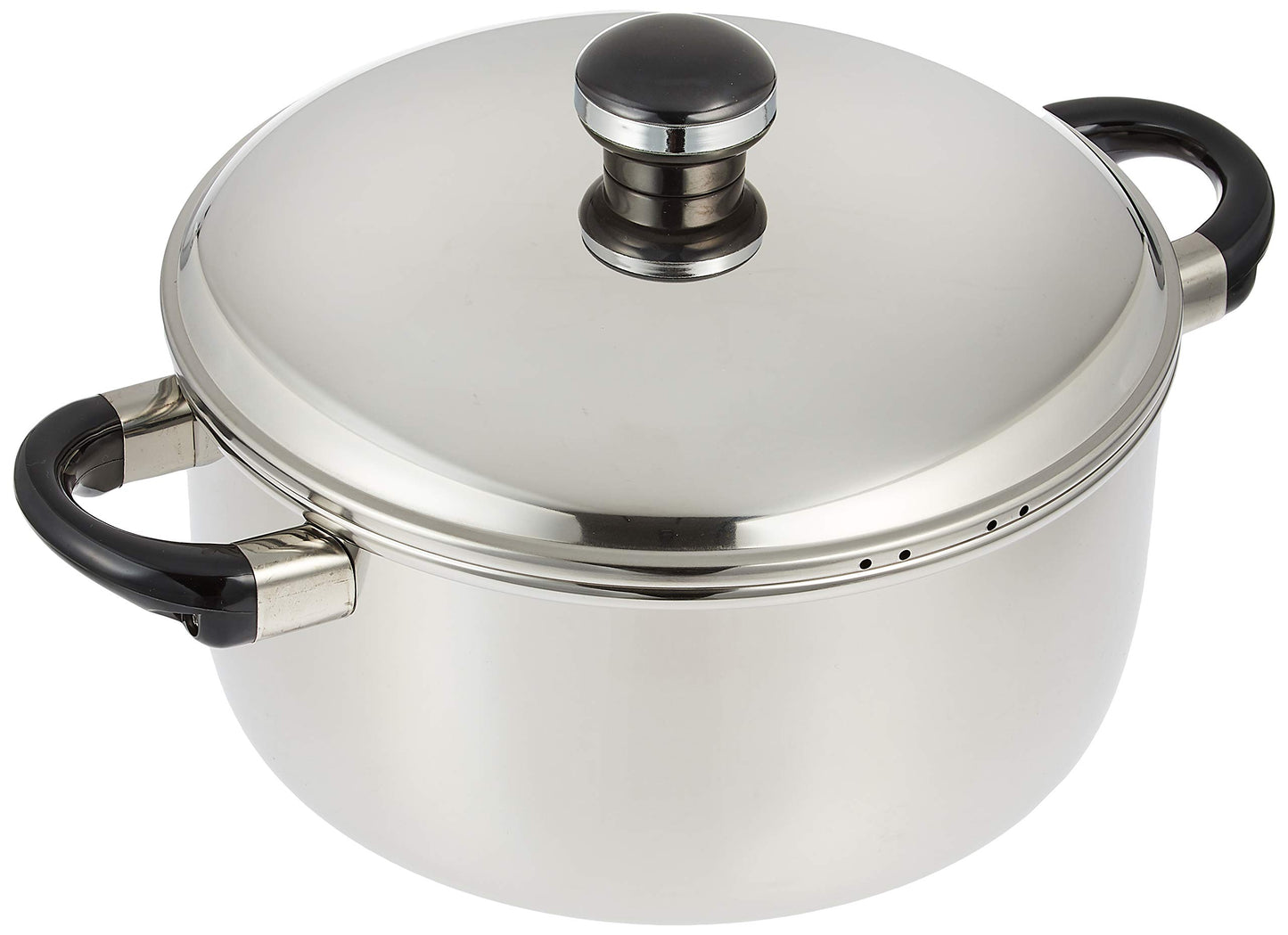 Miyazaki Seisakusho OJ-38 Objumbo, Double-Handed Pot, 9.8 inches (25 cm), Made in Japan, IH Compatible, Lightweight, Silver