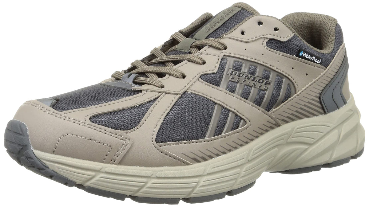 Dunlop Refind DM2003 Wide 5E Walking Shoes, Waterproof, Running, Jogging, Men's Sneakers, Sand, 24.5 cm 5E