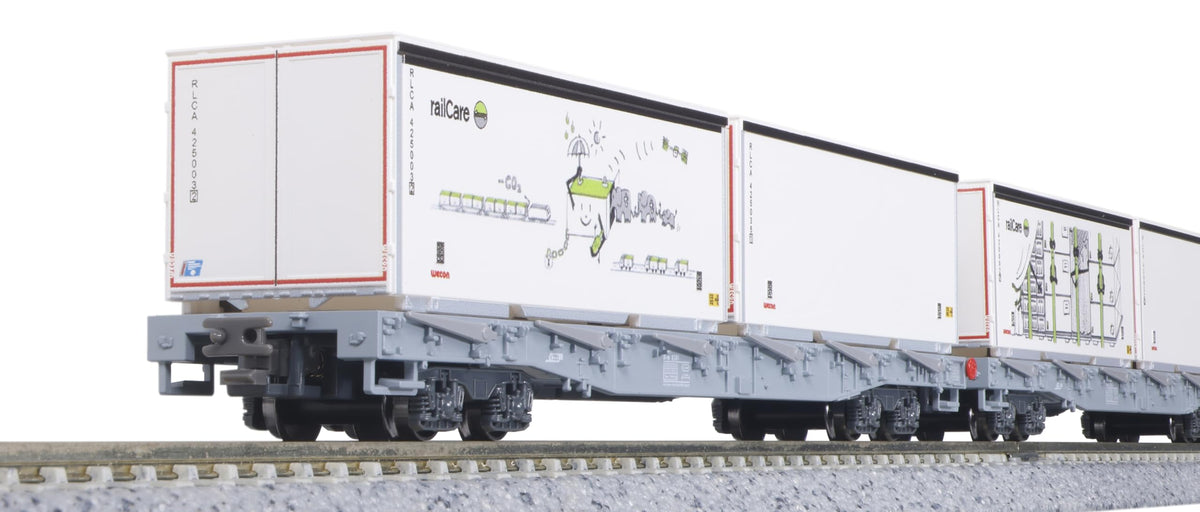 Kato RhB Rw Bogie Stake Wagon Set (4) w/Container Load VI K10-1892 N Gauge
