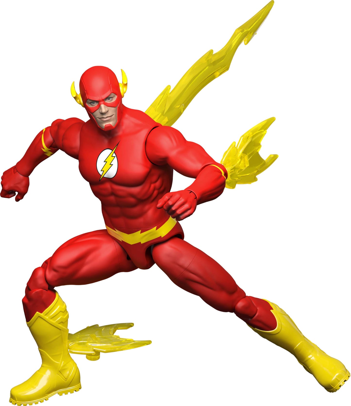 Mattel DC Premier 6.5 Inch The Flash Action Figure Series 1, Detailed Super Hero Design with 22 Articulations, Speed Effects & Lightning Bolts