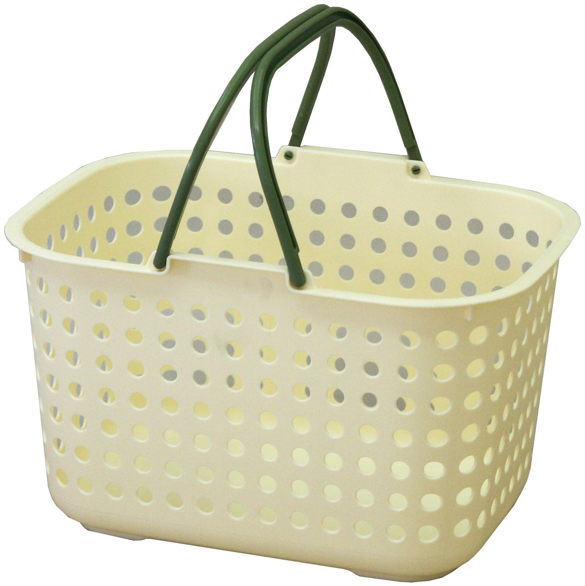 Heiwa Kogyo Dot Basket, Shallow Type, Cream