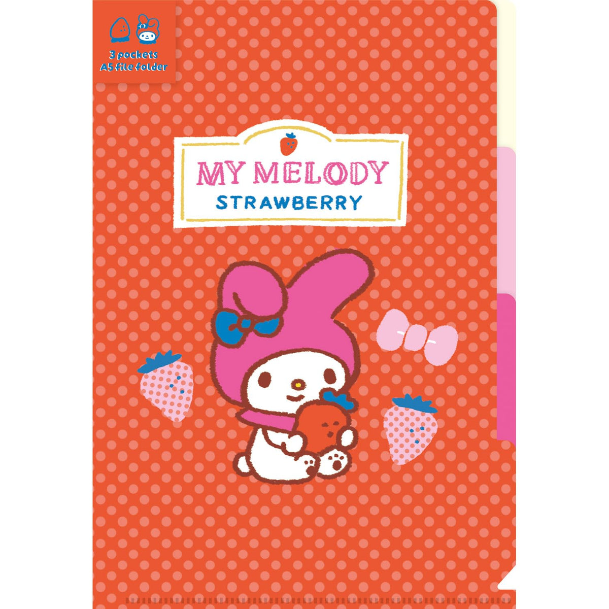 Furukawa Paper Sanrio Sanrio Characters Fruit Market, Clear File, A5, 3 Pockets, My Melody SS44