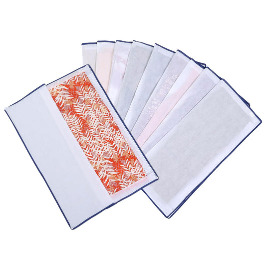 Astro 173-11 Kimono Storage Bags, White, 3-Way Opening, Set of 10, Transparent Window, Non-Woven Fabric, Zipper Type
