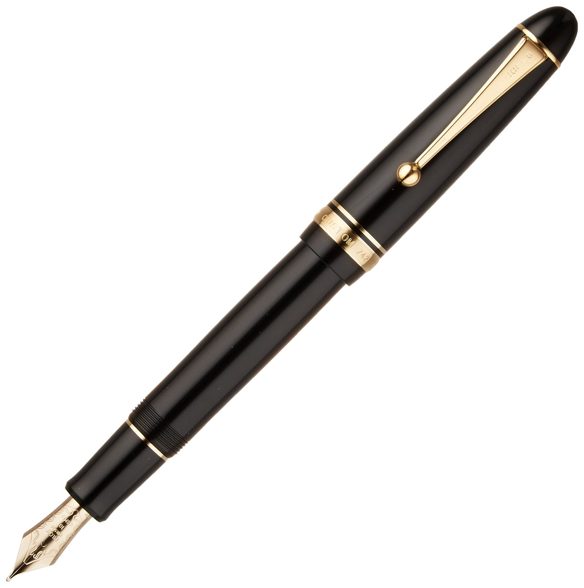 Pilot Fountain Pen Custom 742, Black Body, SM-Nib (FKK-2000R-B-SM)