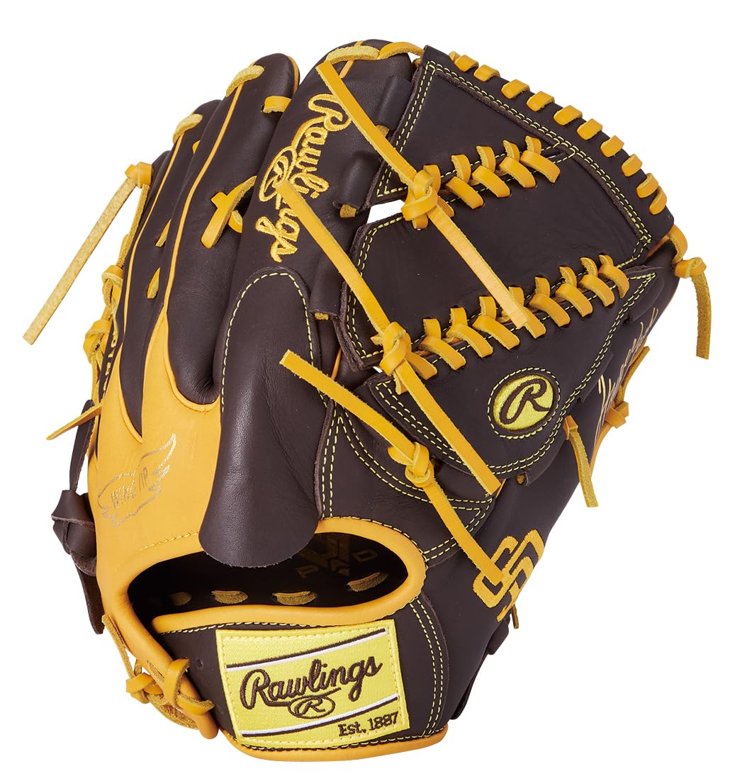 Rawlings Baseball Glove Soft Adult Hyper TECH MLB Team GR5HTMA15W Padres [Pitcher] Size 11.75 *Right Throw (Left Handed)