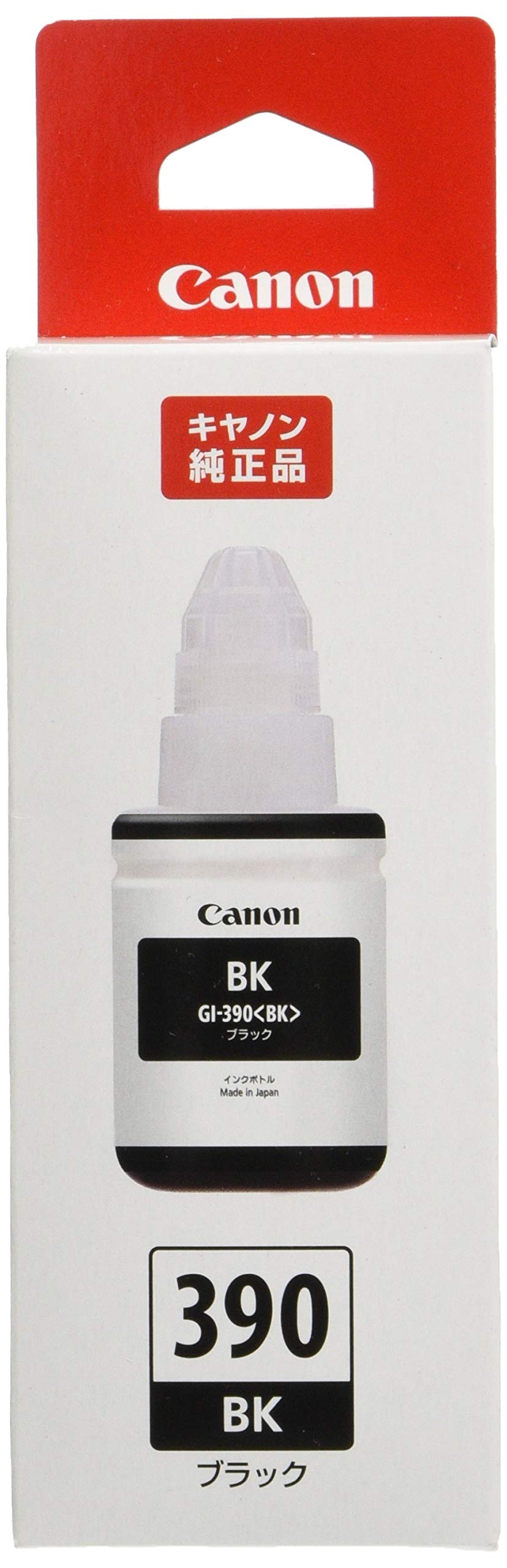 Genuine Canon GI-390BK Ink Bottle, Black