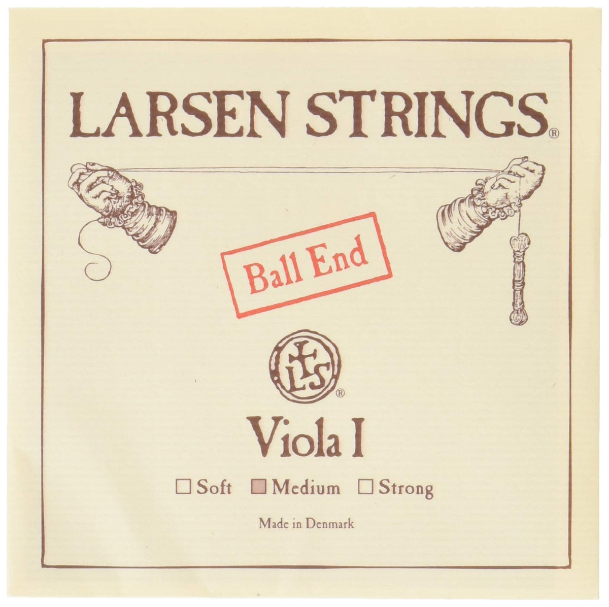 LARSEN STRINGS Strings A Steel / Chrome Steel Wound Ball End for Viola