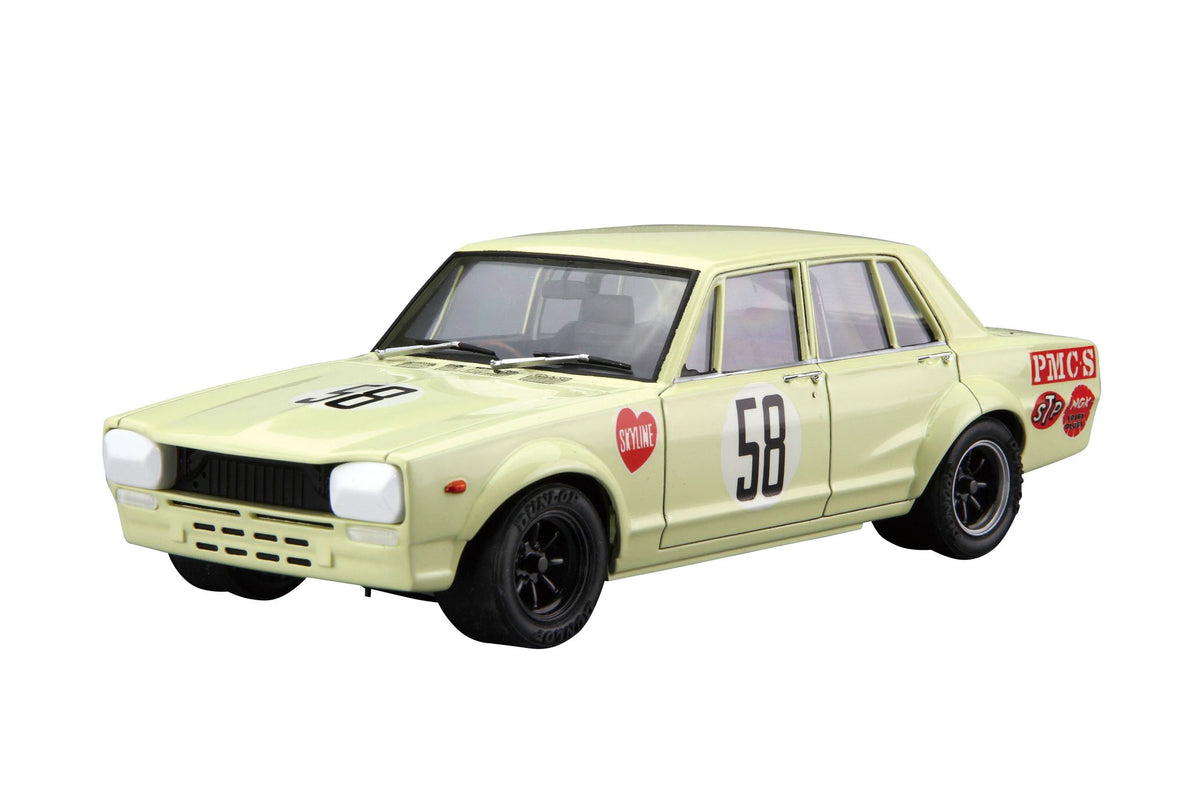 Aoshima 55236 Model Car 70 Nissan PGC Skyline 2000GT-R JAF GP 1970 1/24 scale kit