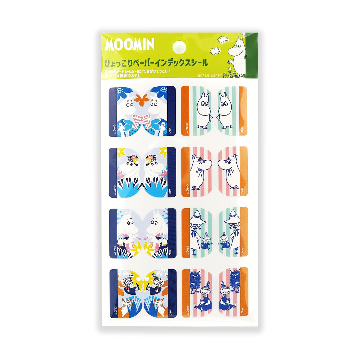 World Craft Moomin Index Paper Index Stickers, Large Size MOID-003