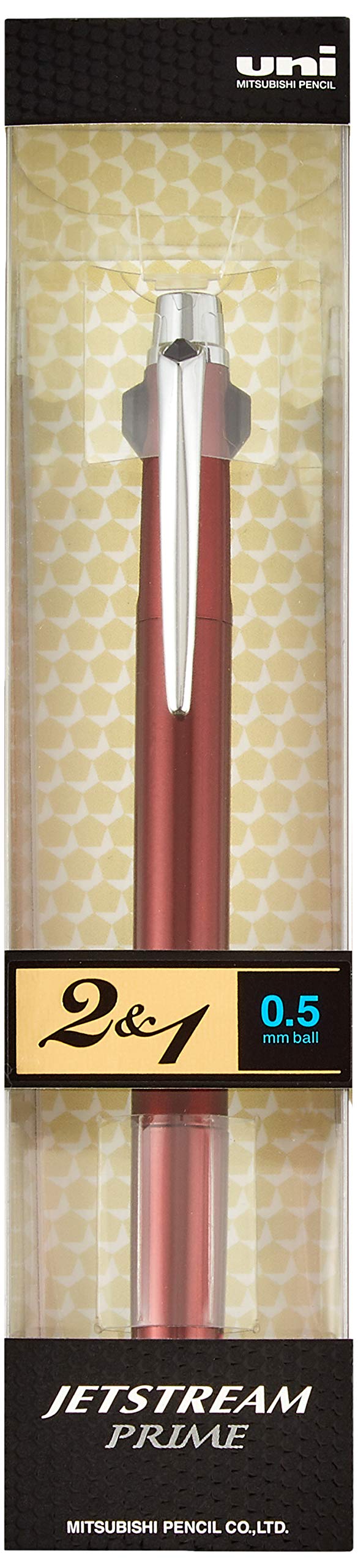 三菱鉛筆 Mitsubishi Pencil MSXE330005D65 Multi-Function Pen Jetstream Prime 2&1 0.5 Dark Bordeaux Easy Writing