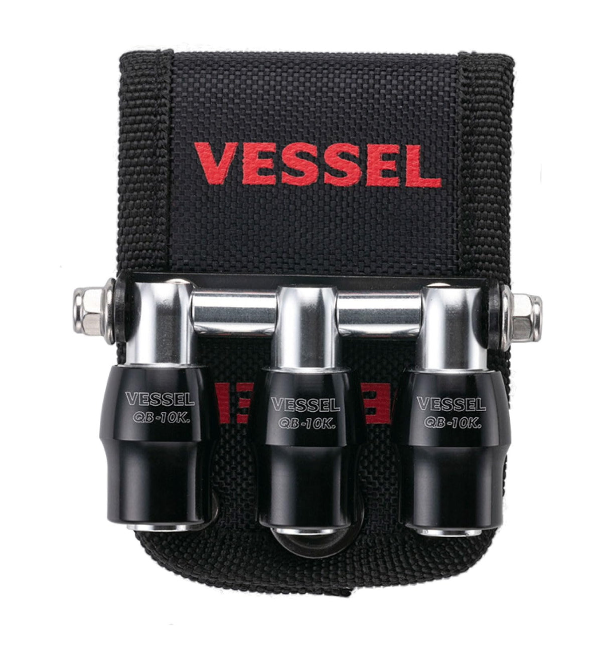 Vessel QB-10B3K Quick Catcher 3 Row Holder, Black