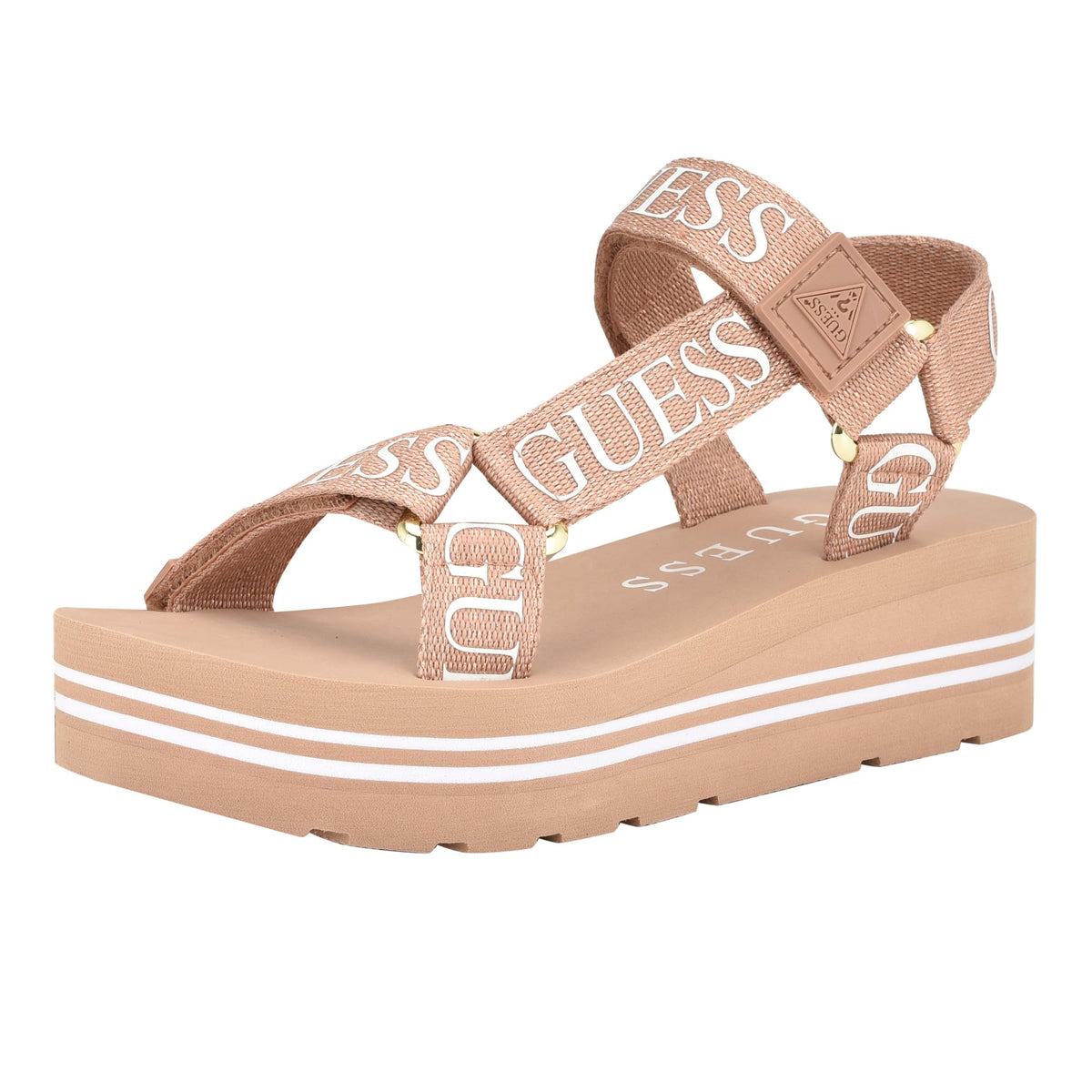Guess Women's Avin Sandal, Rose Gold, 9.5
