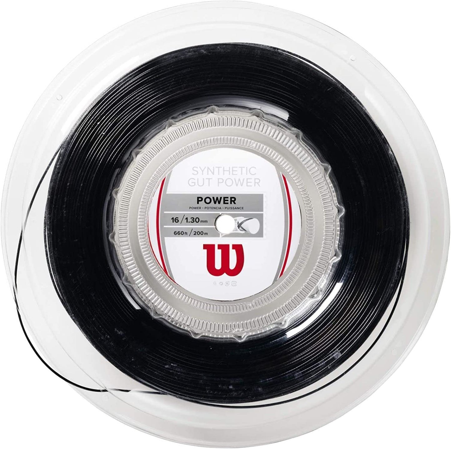 WILSON Synthetic Gut Power 660-Feet Reel, Black, 16