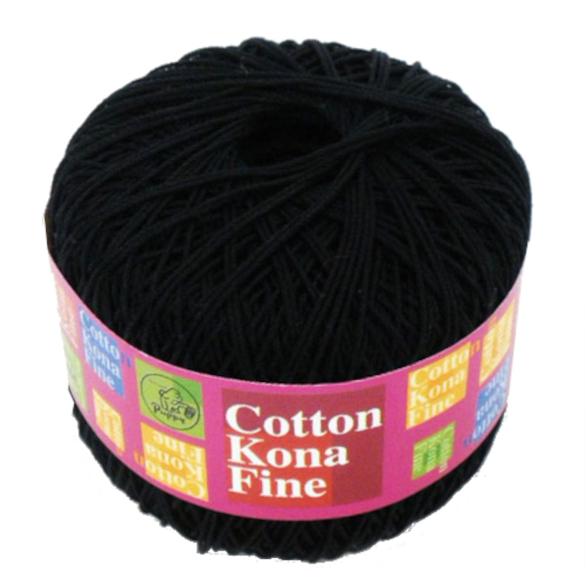 Puppy 10000477-0318 Hand Knitting Cotton Kona Fine Fine Type COL. 318 Black Type 100% Cotton Approx. 0.9 oz (25 g) Approx. 10000477-0318
