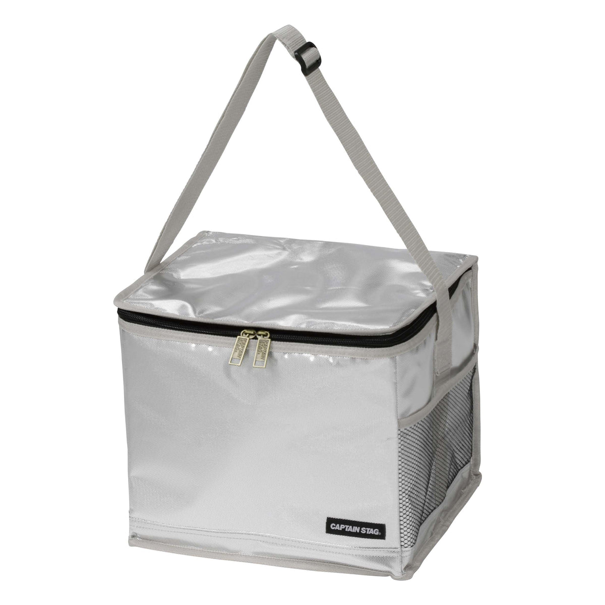 Captain Stag UE-650 Delice Cooler Bag, Foldable, Double Flap Cooler Bag, 3.5 gal (15 L) Capacity, Silver