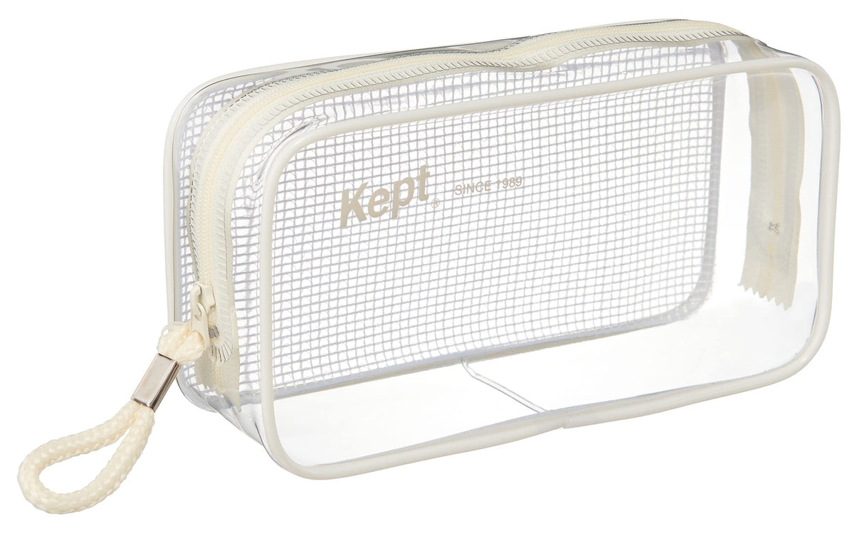 Kept Raymay Fujii KPF9021SR Pencil Case, Clear Pen Pouch, Off-White