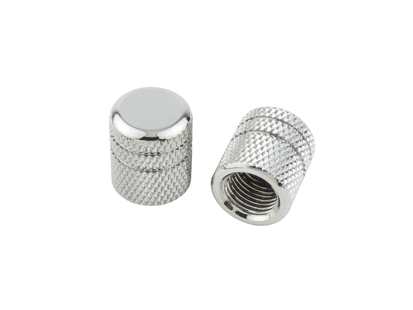 Posh aluminum colored air valve cap knurled plating 000801