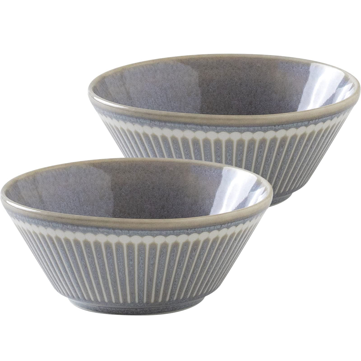Minorutouki mino ware"Albee" Lightweight Bowl Gray Set of 2, φ4.13×H1.69in 4.29oz Made in Japan