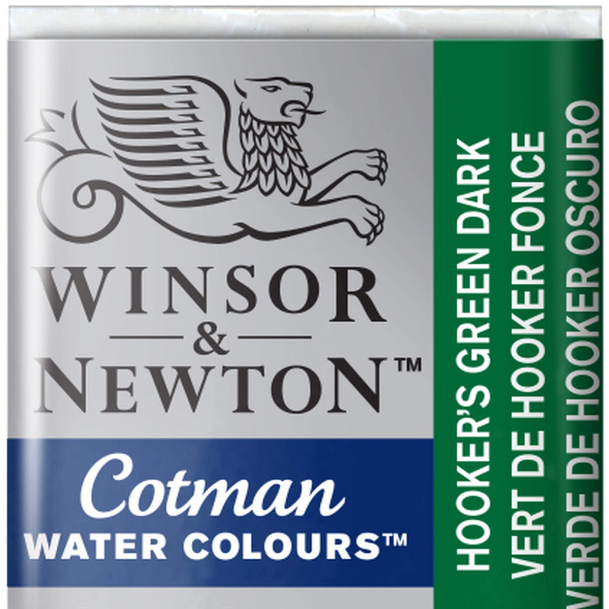Winsor & Newton Cotman Watercolor Paint, Half Pan, Hooker's Green Dark