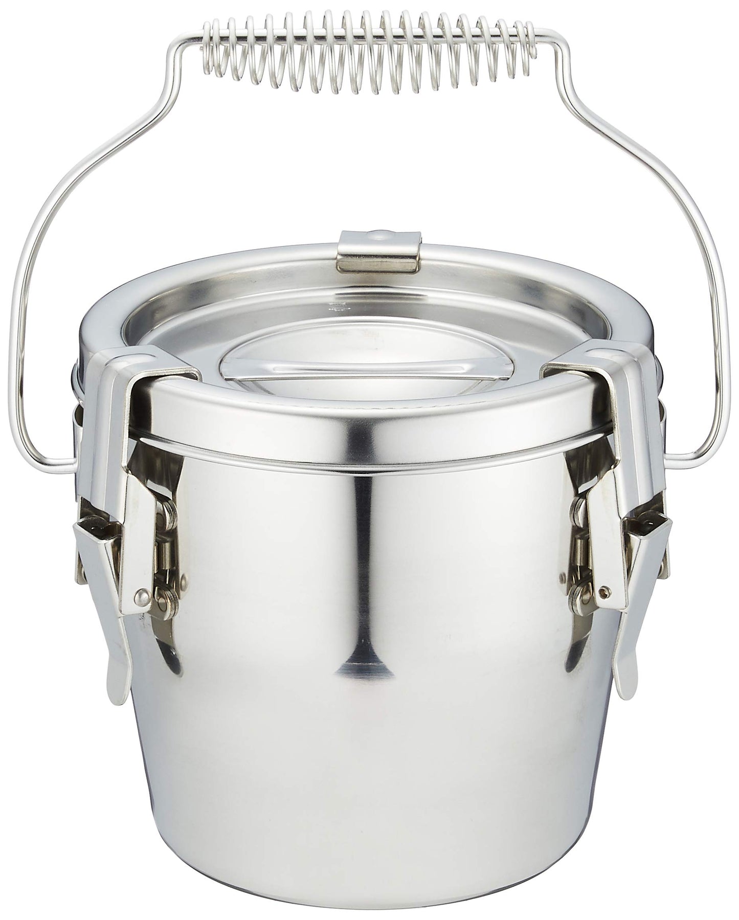Endo Shoji ASY9716 Commercial Use, Removable Hook Soup Can, 6.3 inches (16 cm), Main Body: Molybdenum Steel, Lid and Parts Fittings: 18-8 Stainless Steel, Made in Japan