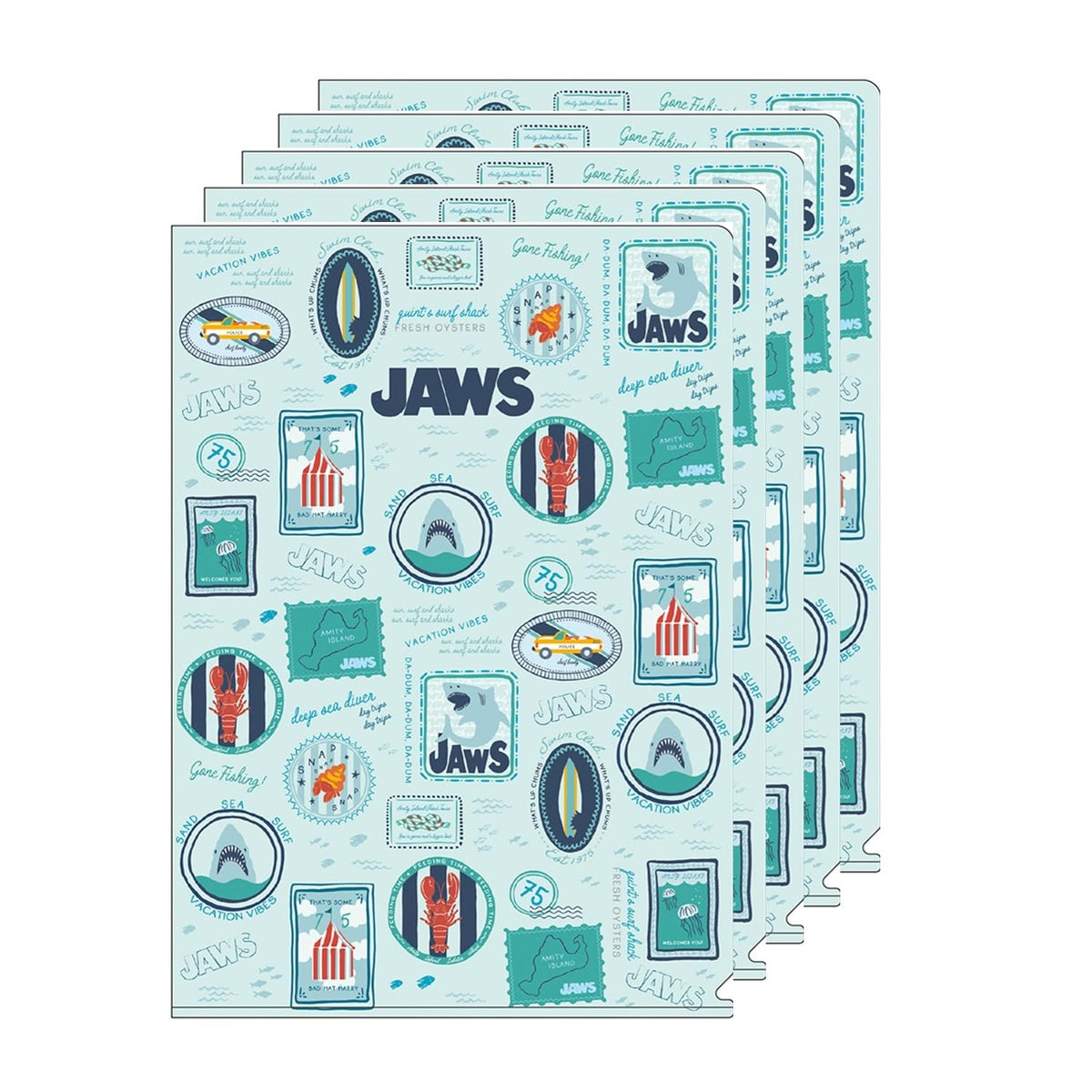 Showa Note 646802001 * 5 Jaws Universal Clear File, Single Type, A4 Size, Pack of 5