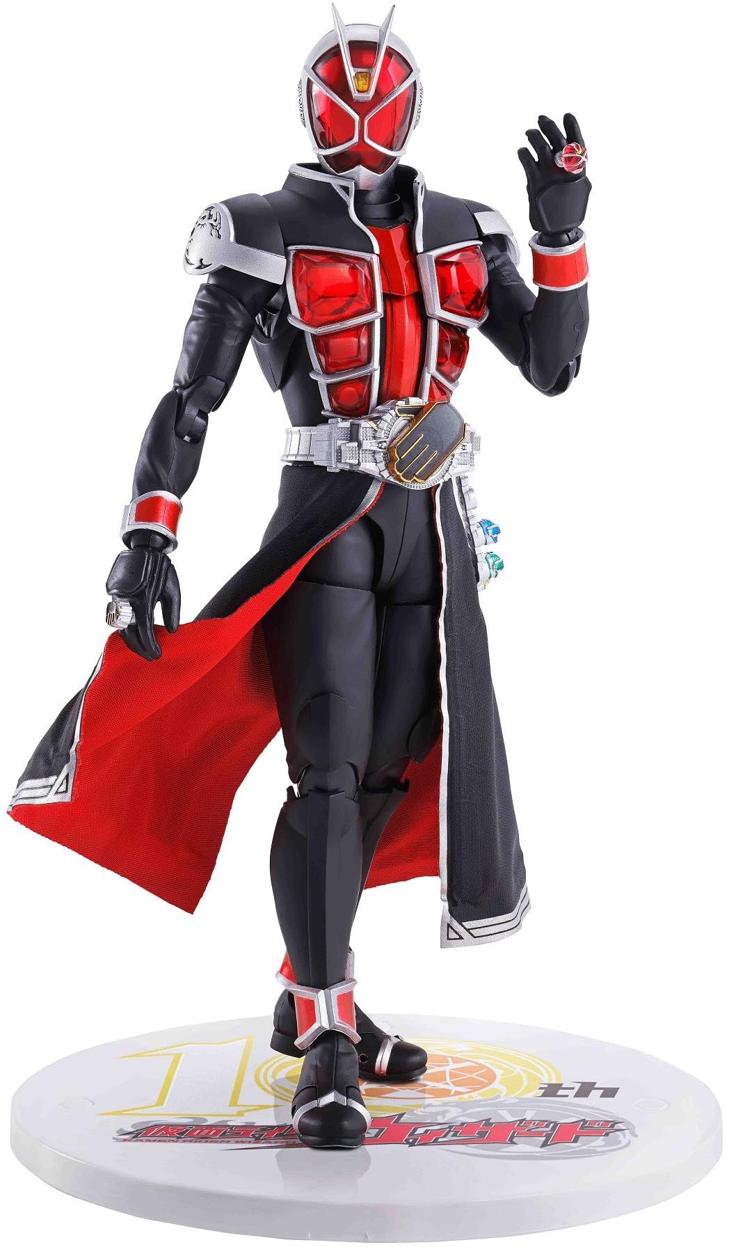 S.H. Figuarts (True Bone Carving Method) Kamen Rider Wizard Flame Style 10th Anniversary Version, Approx. 5.7 inches (145 mm), ABS & PVC & Cloth, Painted Action Figure