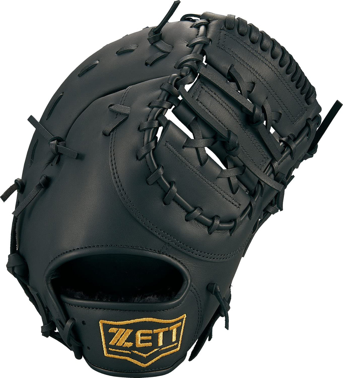 ZETT BSFB56923A Soft Baseball and Soft Catcher/First Mitt, Litex, for Left Throw, Black (1900)