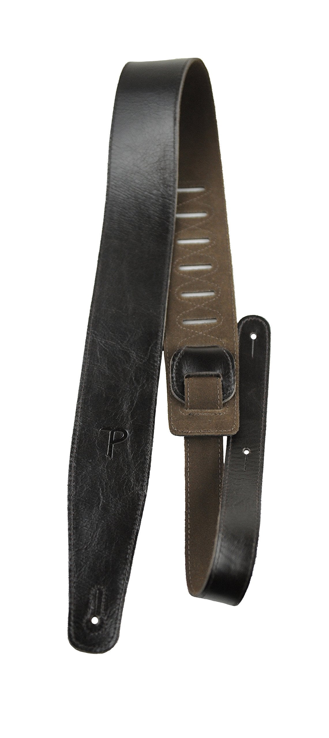 Perri's Leathers Ltd. - The Africa Collection - Adjustable Strap From 41″ to 56″ for Electric, Acoustic, Bass Guitar - The Africa Collection - Black (AFR25-6874)