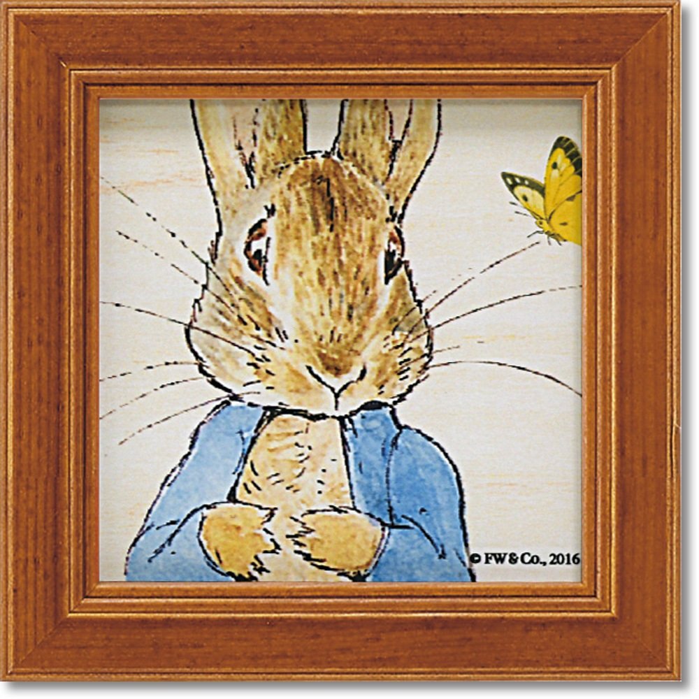 風景専門店(R)のあゆわら Upower PF-00571 Peter Rabbit Mini Art Peter and Butter W 4.7 x H 4.7 inches (12 x 12 cm)