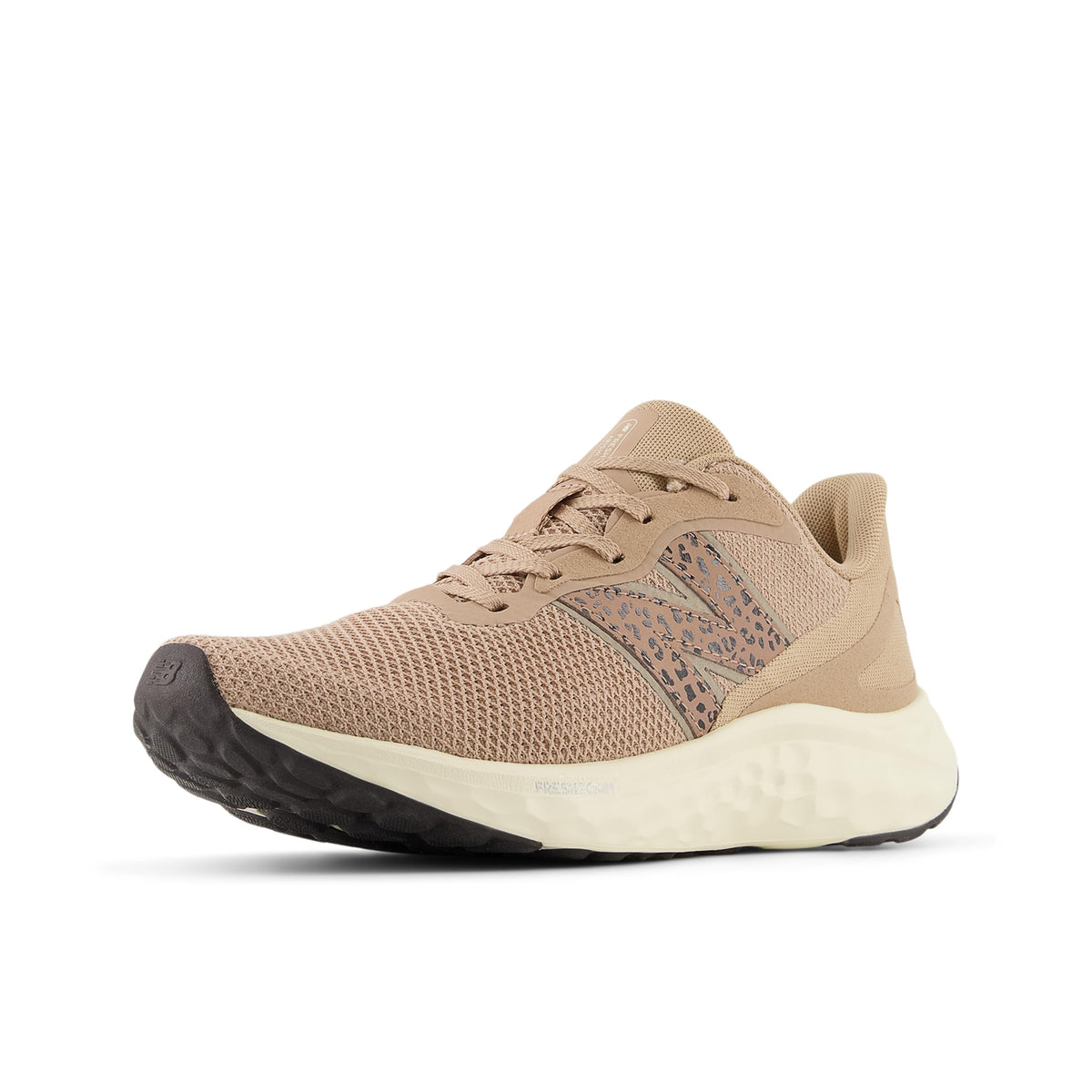 New Balance Women's Fresh Foam Arishi V4 Running Shoe, Flat Taupe/Black Cement/Permafrost, 6 M