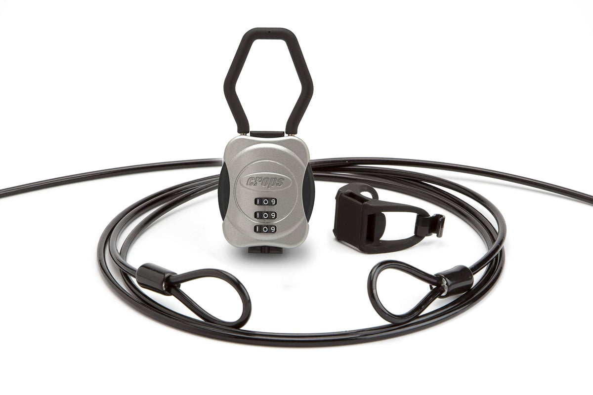 Crops (kuroppusu) Multi-Use Dial Lock Mighty Guard (maitexiga-do) 180 cm Cable , model: CP-D3SHW-07, sliver