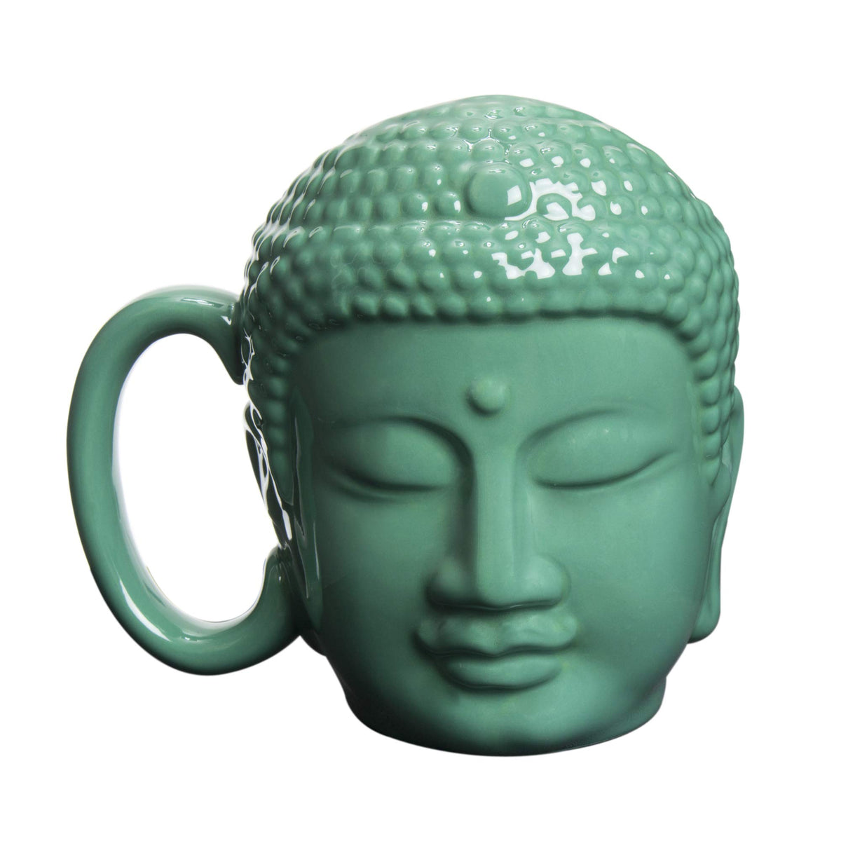 Sunart SAN2665 Porcelain Big Buddha Mug, 10.1 fl oz (300 ml), Green, Funny Gift, Birthday Gift