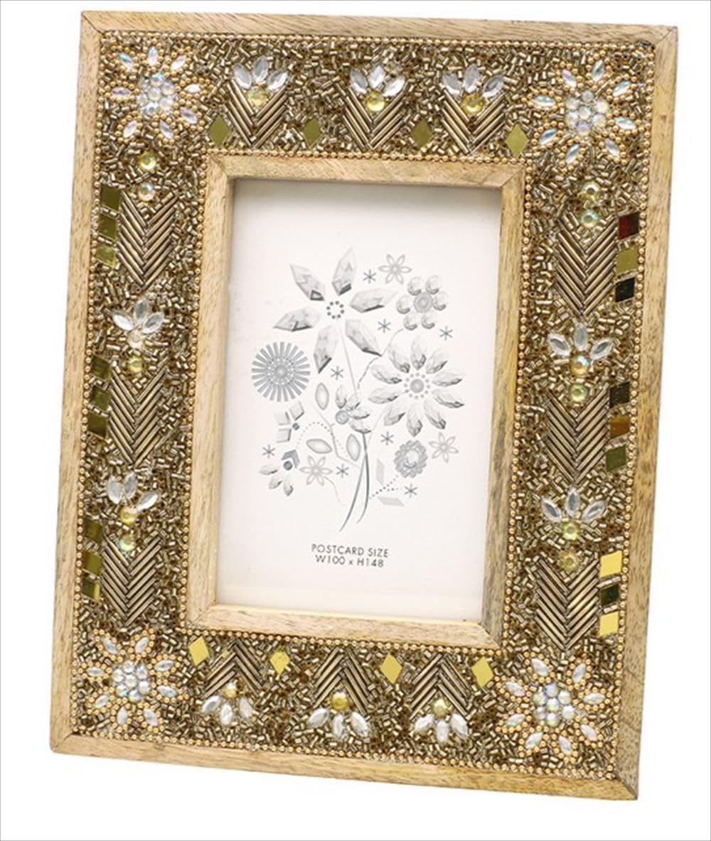 トモ・コーポレーション(Tomo Corporation) beaded wood frame shiny gold