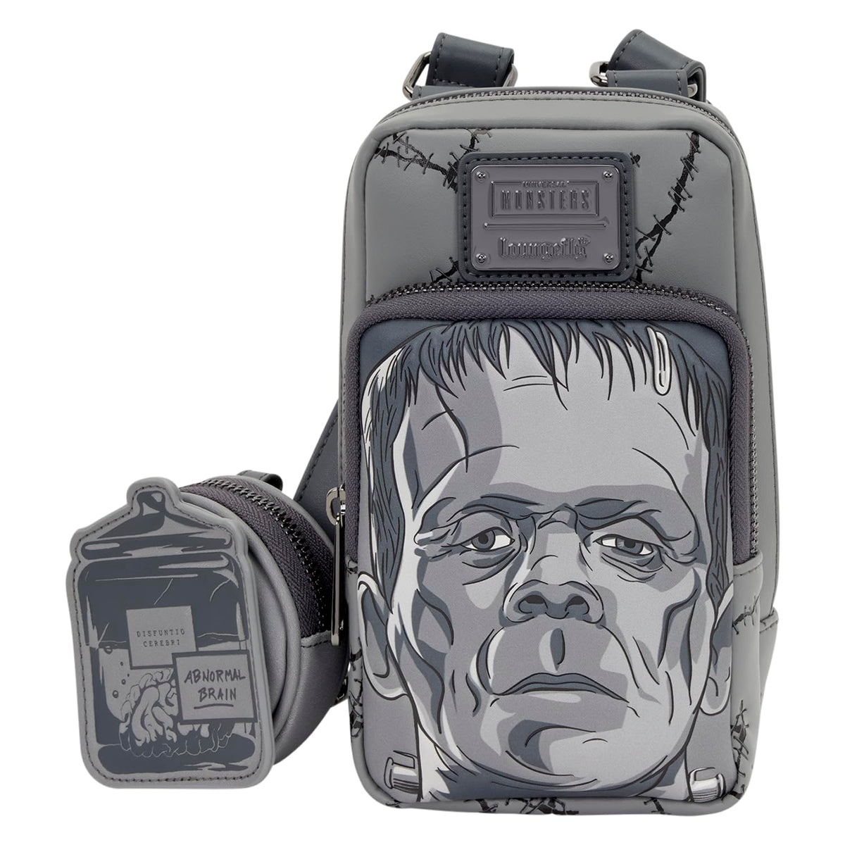 Loungefly Universal Monsters: Frankenstein - Crossbody Bag with Detachable Coin Bag - Collectible Bags