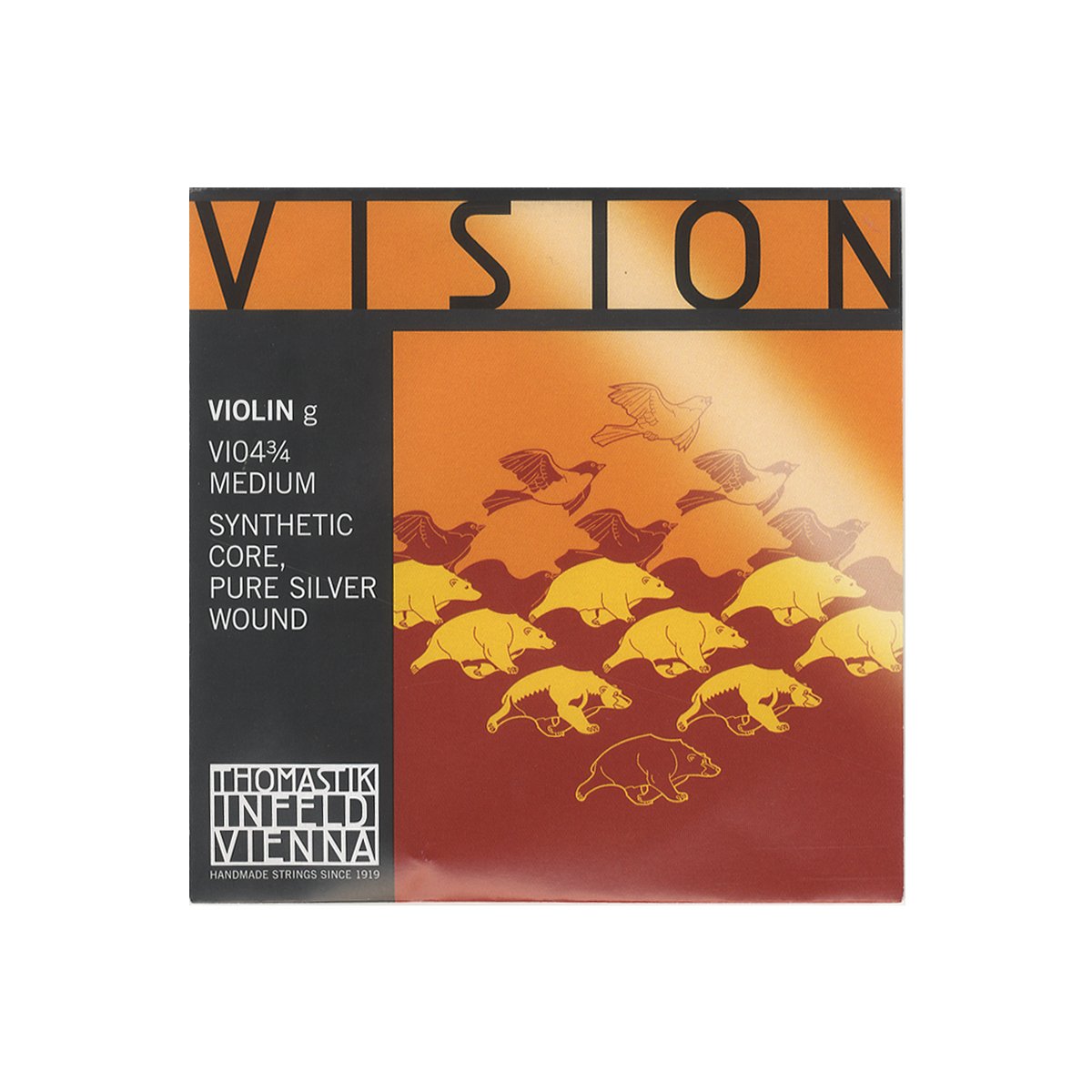 Thomastik-Infeld VI04.34 Vision Violin String, Single G String, Silver Wound/Synth Core, 3/4 Size
