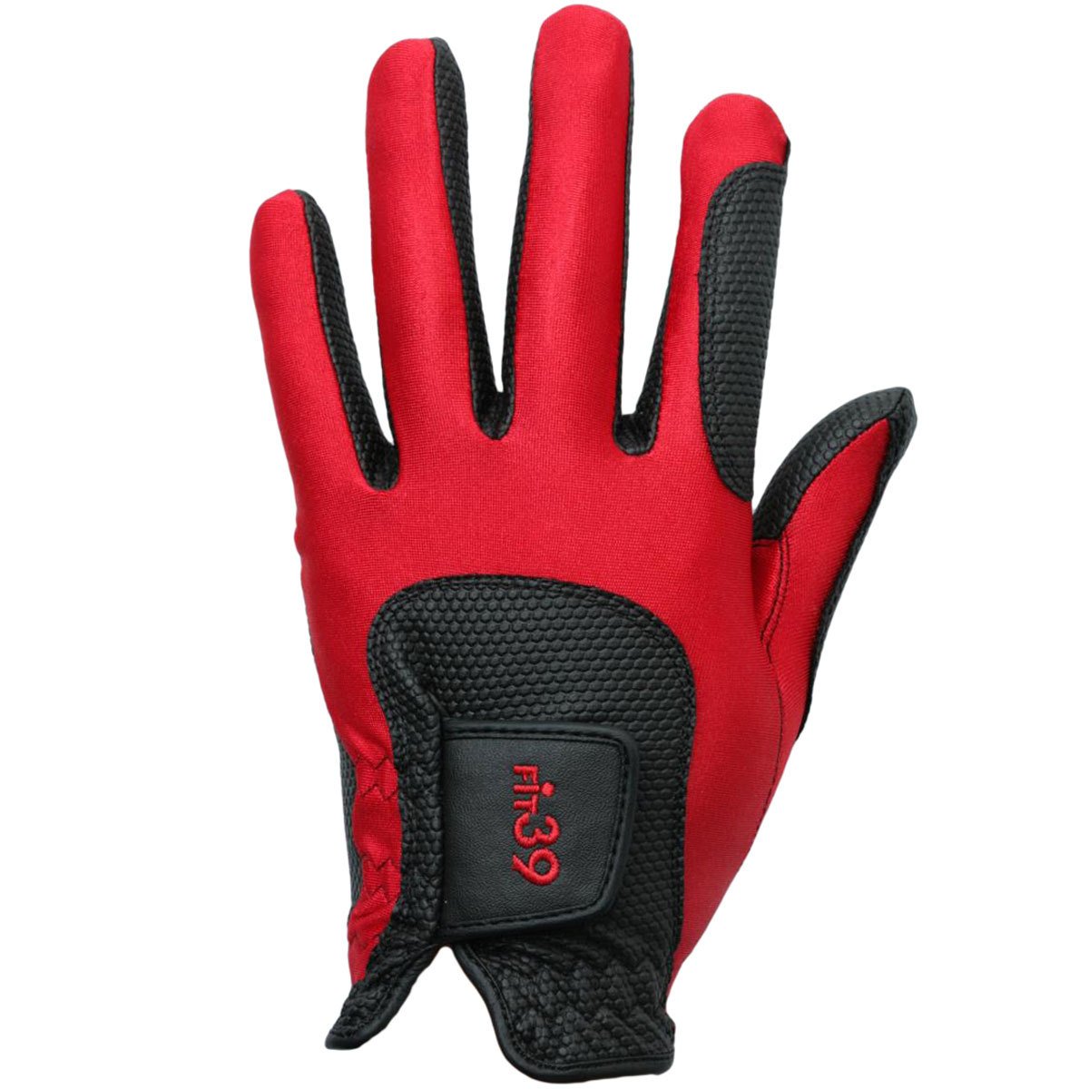 ミックゴルフ(MIC 39 GOLF) FIT39 グローブ ユニセックス MGF-220N 左手着用(右利き用) 赤/黒 Sサイズ