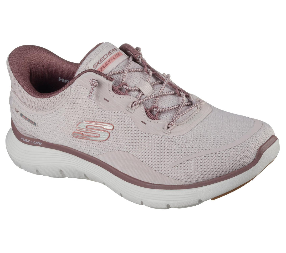 Skechers 5.0-Easy Breezy_150218 Women's Hiking Shoes, Slip-ins, Flex Appeal, Machine Washable, Beige, 22.5 cm