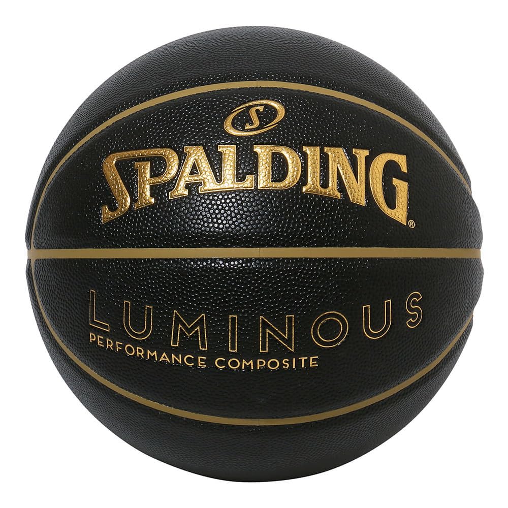 Spalding 77-982J Basketball Luminous Synthetic Leather Black x Gold No. 6 Ball