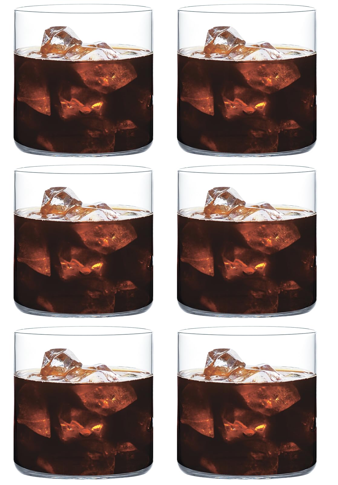 Toyo Sasaki Glass B-09127CS Whiskey Glass, Rock Glass, 12.8 fl oz (355 ml), Set of 6, Usuhari, On the Rock Glass, Shatter-Resistant, Cup, Made in Japan, Dishwasher Safe